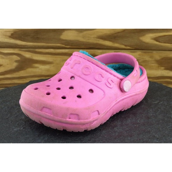 Crocs Toddler Girls 8 Medium Pink Clog Synthetic - Picture 1 of 6